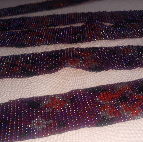 Hand beaded belt - 4 ft 10.5 inches long - Picture 11 of 11